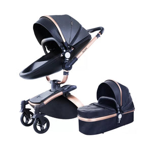 EPibuss PU leather Newborn Carriage 3 in 1 Stroller