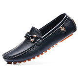 EPibuss Men Leather Moccasin Golf shoes