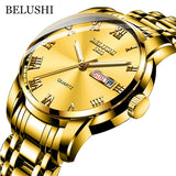 EPibuss Men Stainless Steel Business Clock Waterproof Luminous Watches