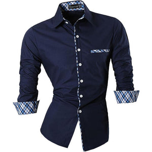 EPibuss Men Dress Fashion  Long Sleeve Shirts