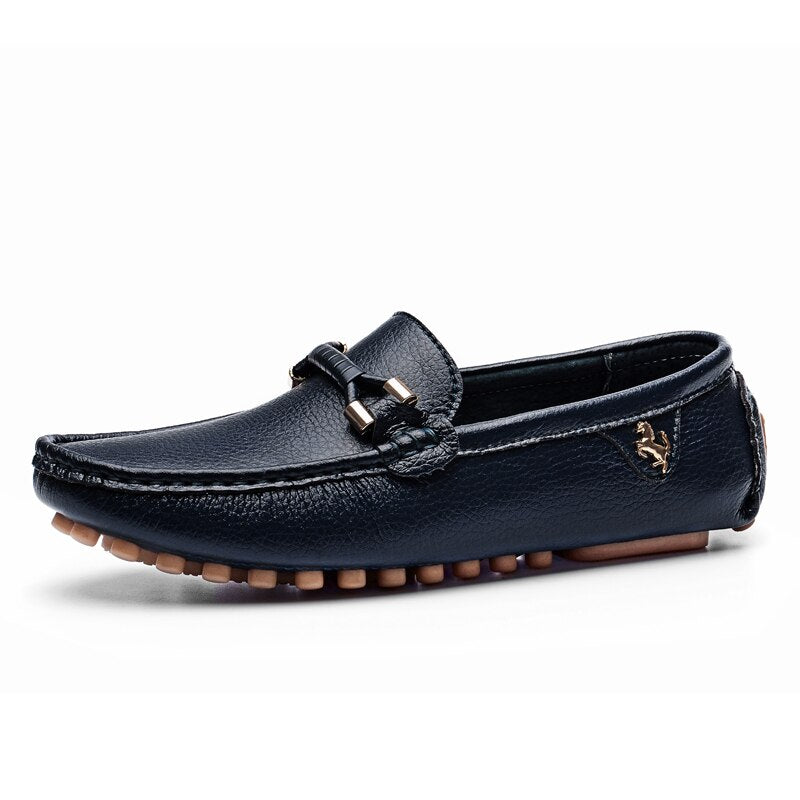 EPibuss Men Leather Moccasin Golf shoes