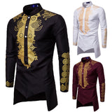 EPibuss Men  Long Sleeve Print Long  Top Shirt