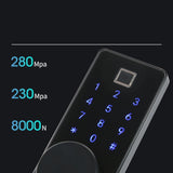 EPibuss Smart Lock Keyless Entry Bluetooth Tuya Lock With Fingerprint Reader Touch Screen