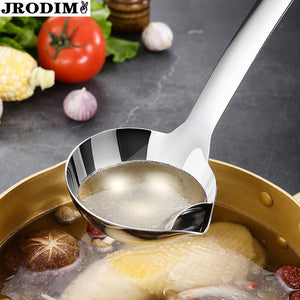 EPibuss Long Handle Kitchen Stainless Steel Scoop Filter Skimmer Oil-Water  Strainer