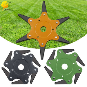 EPibuss 6 Teeth Bush, Garden Grass Metal Blades Trimmer Head 65Mn  For Lawn Mower