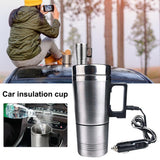 EPibuss 12V/24V Stainless Steel  Vehicle, Camping, Travel  Water Coffee Heating Kettle