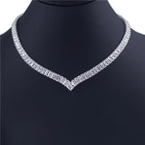 EPibuss Women Zircon Rhinestone  Earrings and Necklace Jewelry Set of Bride Bridesmaid