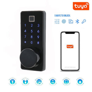 EPibuss Smart Lock Keyless Entry Bluetooth Tuya Lock With Fingerprint Reader Touch Screen