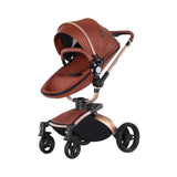 EPibuss PU leather Newborn Carriage 3 in 1 Stroller