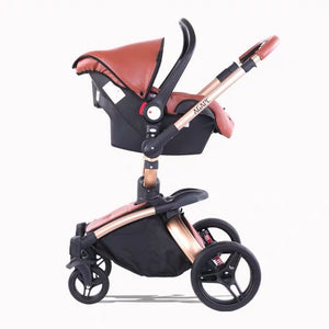 EPibuss PU leather Newborn Carriage 3 in 1 Stroller