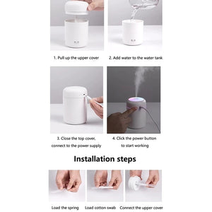 EPibuss Portable Aroma Oil Diffuser Electric Air Humidifier with Colorful Night Light for Home Car