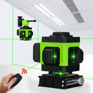 EPibuss Wireless Remote Control 3D 360 Degree 12 Lines Green Laser Level