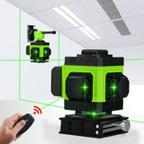 EPibuss Wireless Remote Control 3D 360 Degree 12 Lines Green Laser Level