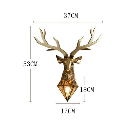 EPibuss Deer Head Wall Light Living Room Bedroom Aisle Background Wall  Decor