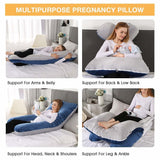 EPibuss Side Sleeper Maternity Sleeping Support U Shape 100% Cotton Full Body Pillow for Pregnant Women