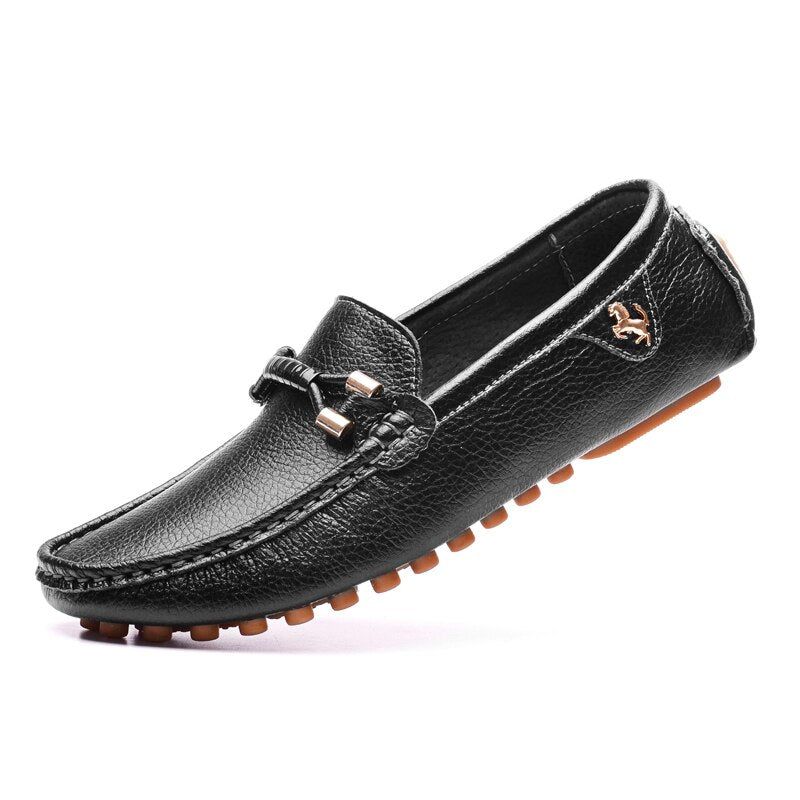 EPibuss Men Leather Moccasin Golf shoes