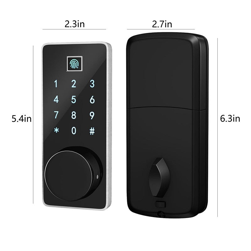 EPibuss Smart Lock Keyless Entry Bluetooth Tuya Lock With Fingerprint Reader Touch Screen