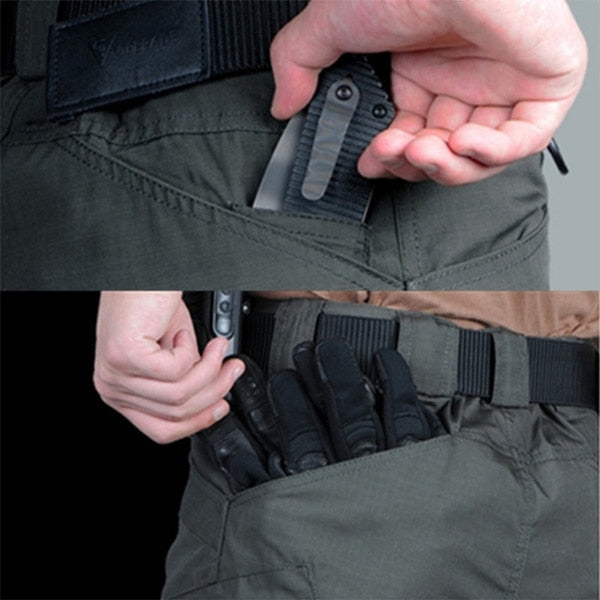 EPibuss Men Summer Outdoor Sports Army Multi-Pocket Shorts