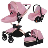 EPibuss PU leather Newborn Carriage 3 in 1 Stroller