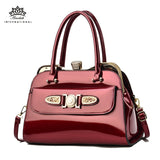 EPibuss  Women Diamonds Bright Leather Shoulder Large Capacity Handbags