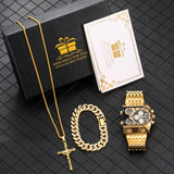 EPibuss Luxury Men Quartz Jewelry set