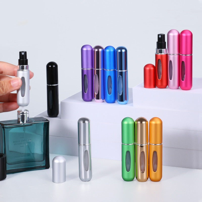 EPibuss 5ml  Portable Liquid Mini Aluminum Container  Perfume Atomizer For Traveling