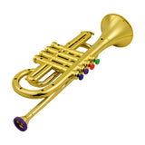 EPibuss Musical Wind Instruments Trumpet Kids ABS Metallic Gold Trumpet