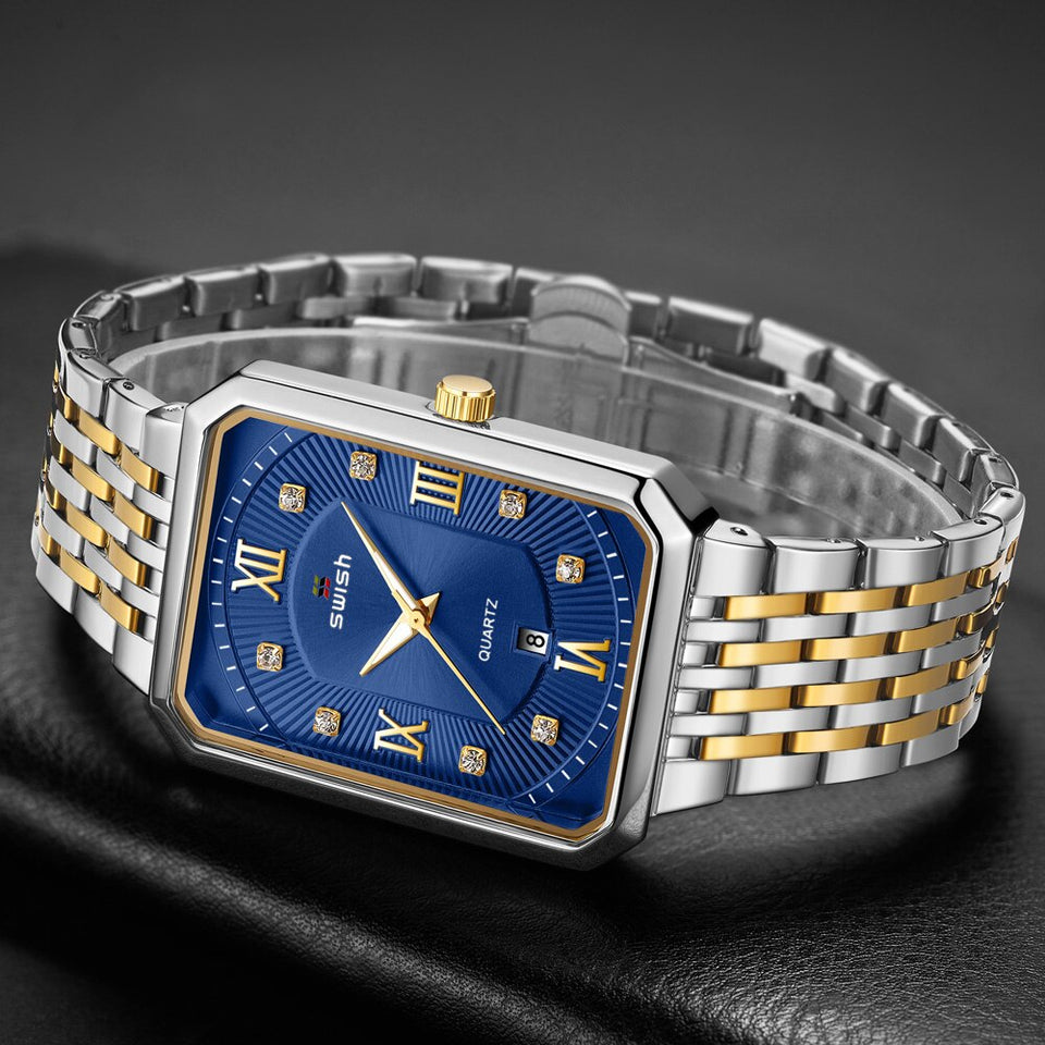 EPibiuss Rectangular  Fashion Steel Bracelet Quartz Watches