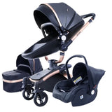 EPibuss PU leather Newborn Carriage 3 in 1 Stroller