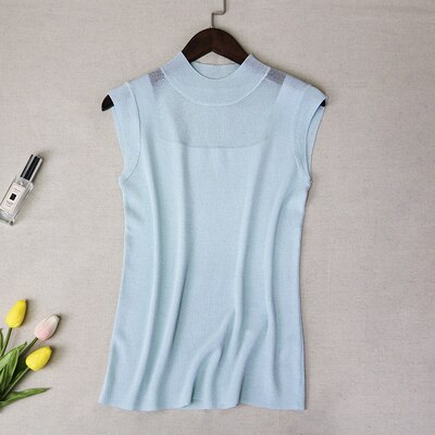 EPibuss Women Tank Tops High Elastic Sexy Sleeveless Knitted Vest