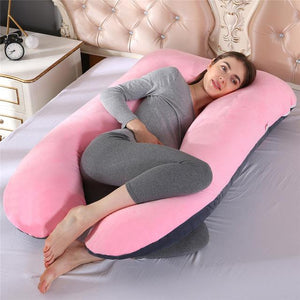 EPibuss Side Sleeper Maternity Sleeping Support U Shape 100% Cotton Full Body Pillow for Pregnant Women