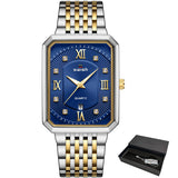 EPibiuss Rectangular  Fashion Steel Bracelet Quartz Watches