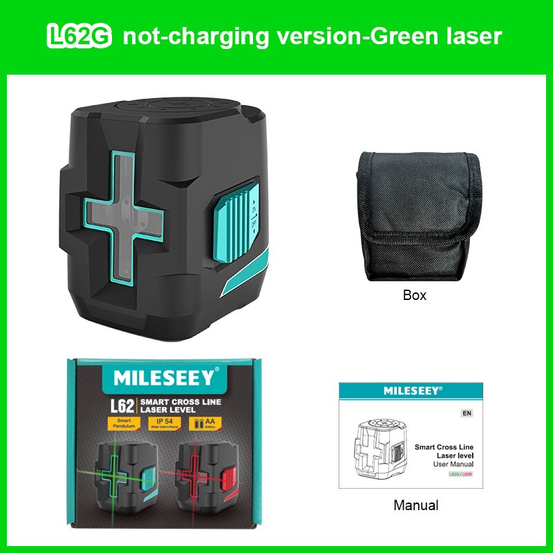 EPibuss Mileseey Laser Level Green Rechargeable Vertical Cross with Tripod For Home