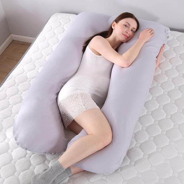 EPibuss Side Sleeper Maternity Sleeping Support U Shape 100% Cotton Full Body Pillow for Pregnant Women