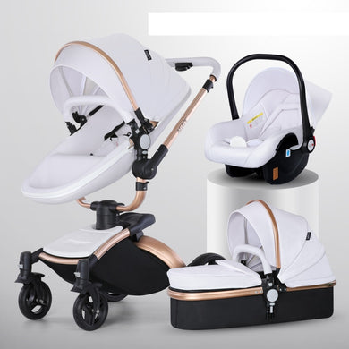 EPibuss PU leather Newborn Carriage 3 in 1 Stroller