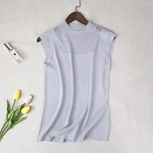 EPibuss Women Tank Tops High Elastic Sexy Sleeveless Knitted Vest