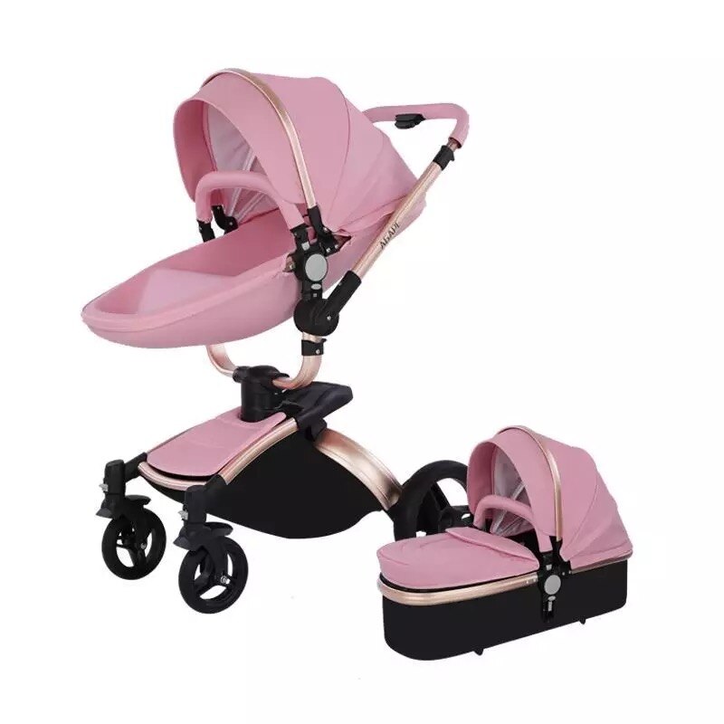 EPibuss PU leather Newborn Carriage 3 in 1 Stroller