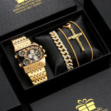 EPibuss Luxury Men Quartz Jewelry set