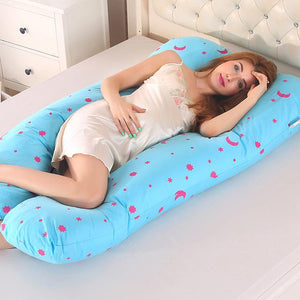 EPibuss Side Sleeper Maternity Sleeping Support U Shape 100% Cotton Full Body Pillow for Pregnant Women