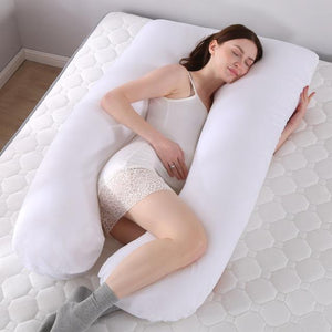 EPibuss Side Sleeper Maternity Sleeping Support U Shape 100% Cotton Full Body Pillow for Pregnant Women