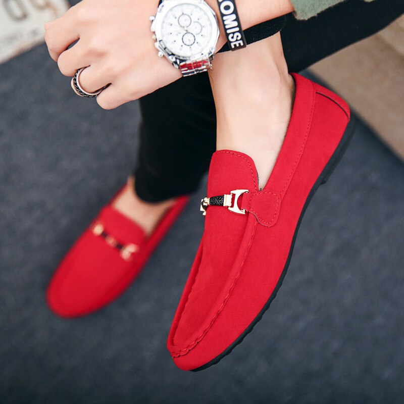 EPibuss Men  Black Blue Red Loafers  Moccasin Soft Comfortable  Flats Sneakers