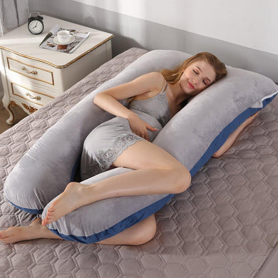 EPibuss Side Sleeper Maternity Sleeping Support U Shape 100% Cotton Full Body Pillow for Pregnant Women