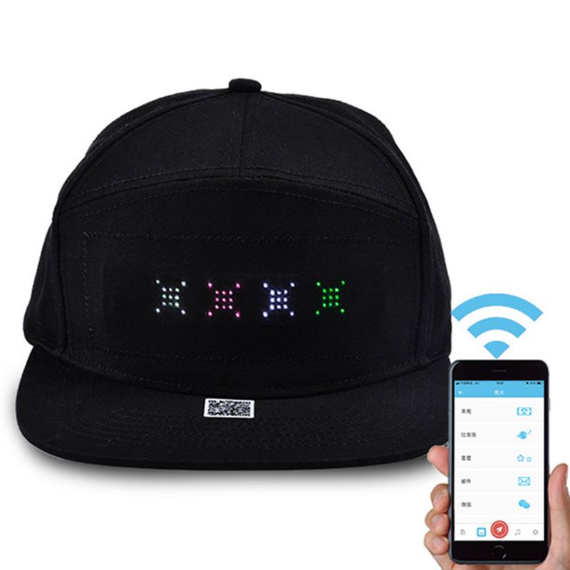 EPibuss Bluetooth LED Mobile Phone APP Controlled Baseball Scroll Message Display  Cap