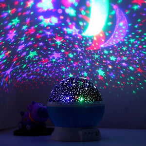 EPibuss Romantic Rotating  Star Moon Sky Projector Night Light For Kids Baby Sleep