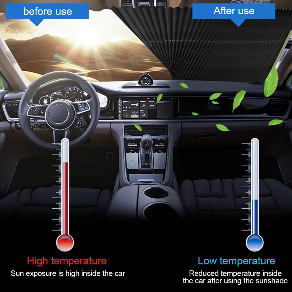 EPibuss Car Sunshade Retractable Windshield Sun Shade Cover for Solar