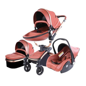 EPibuss PU leather Newborn Carriage 3 in 1 Stroller