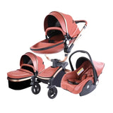 EPibuss PU leather Newborn Carriage 3 in 1 Stroller