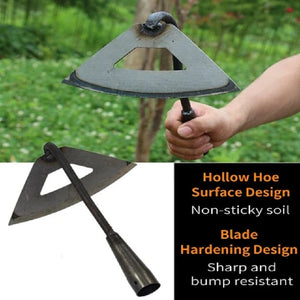 EPibuss All-Steel Hollow Farm Garden  Handheld Weeding Removing Hoe