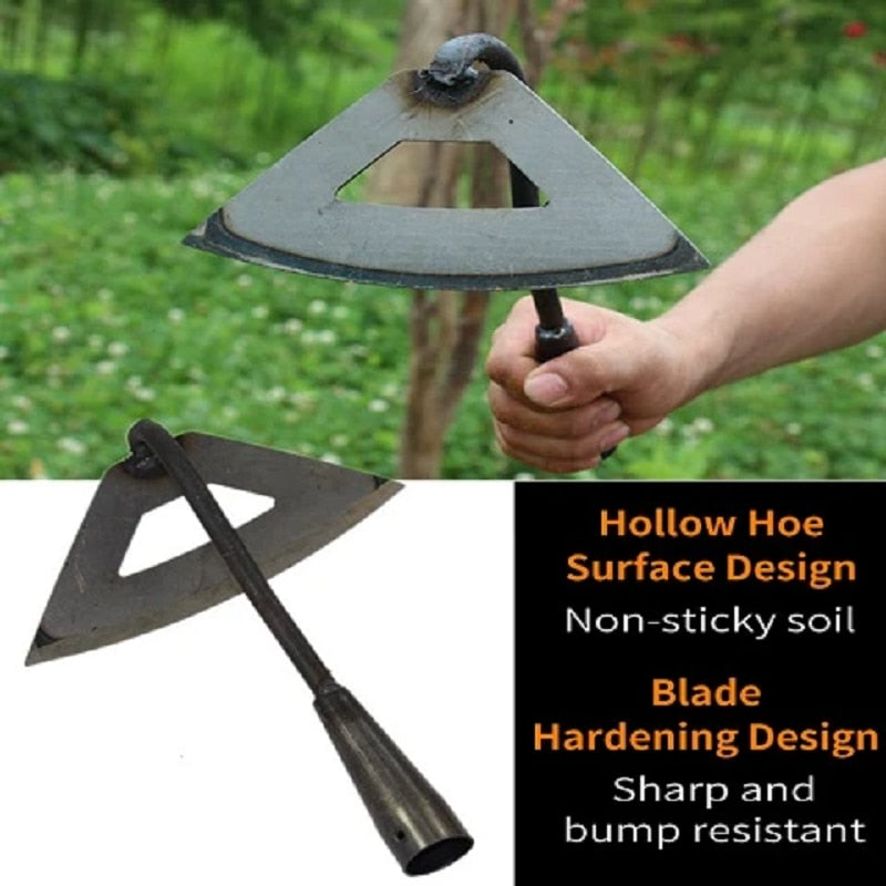 EPibuss All-Steel Hollow Farm Garden  Handheld Weeding Removing Hoe