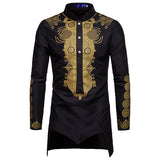 EPibuss Men  Long Sleeve Print Long  Top Shirt